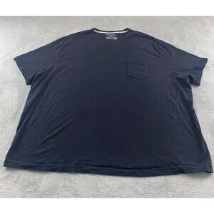 Saddlebred Mens Comfort Tee Black Pocket T-Shirt Big and Tall Size 4X Cotton